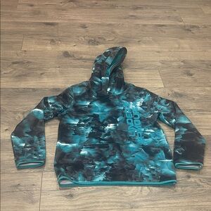 Under Armour Blue and Black Patterned Hoodie
